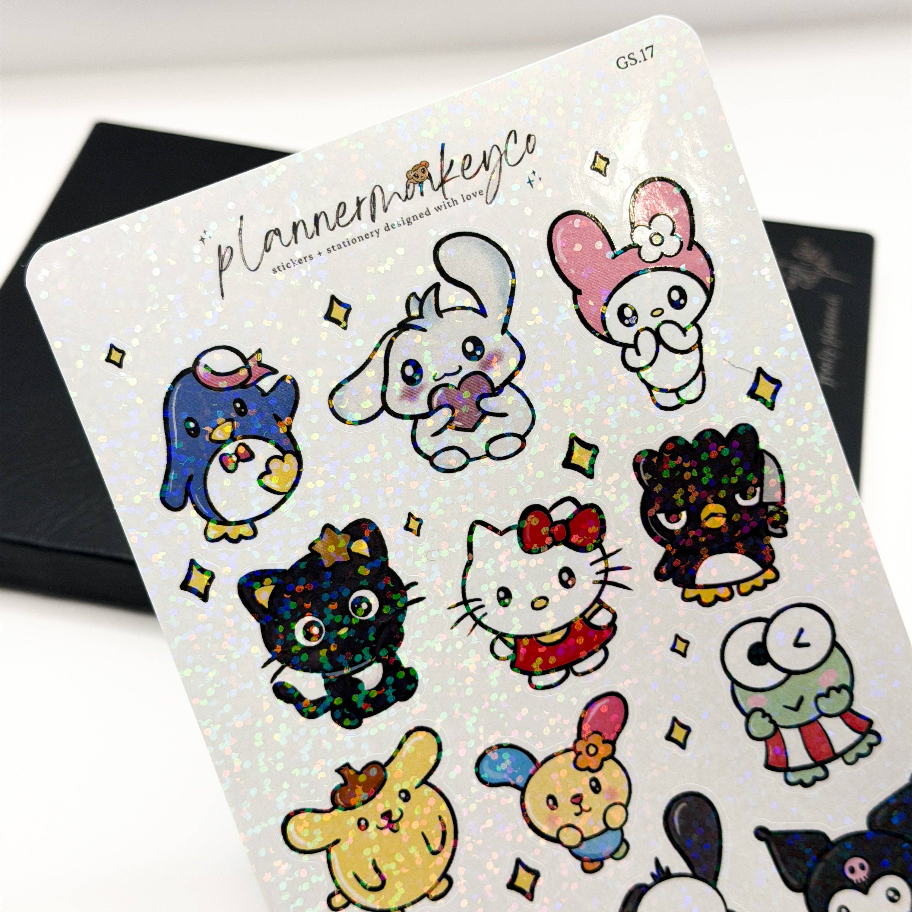 Kawaii Friends Holographic Deco Stickers | Planner Monkey Co