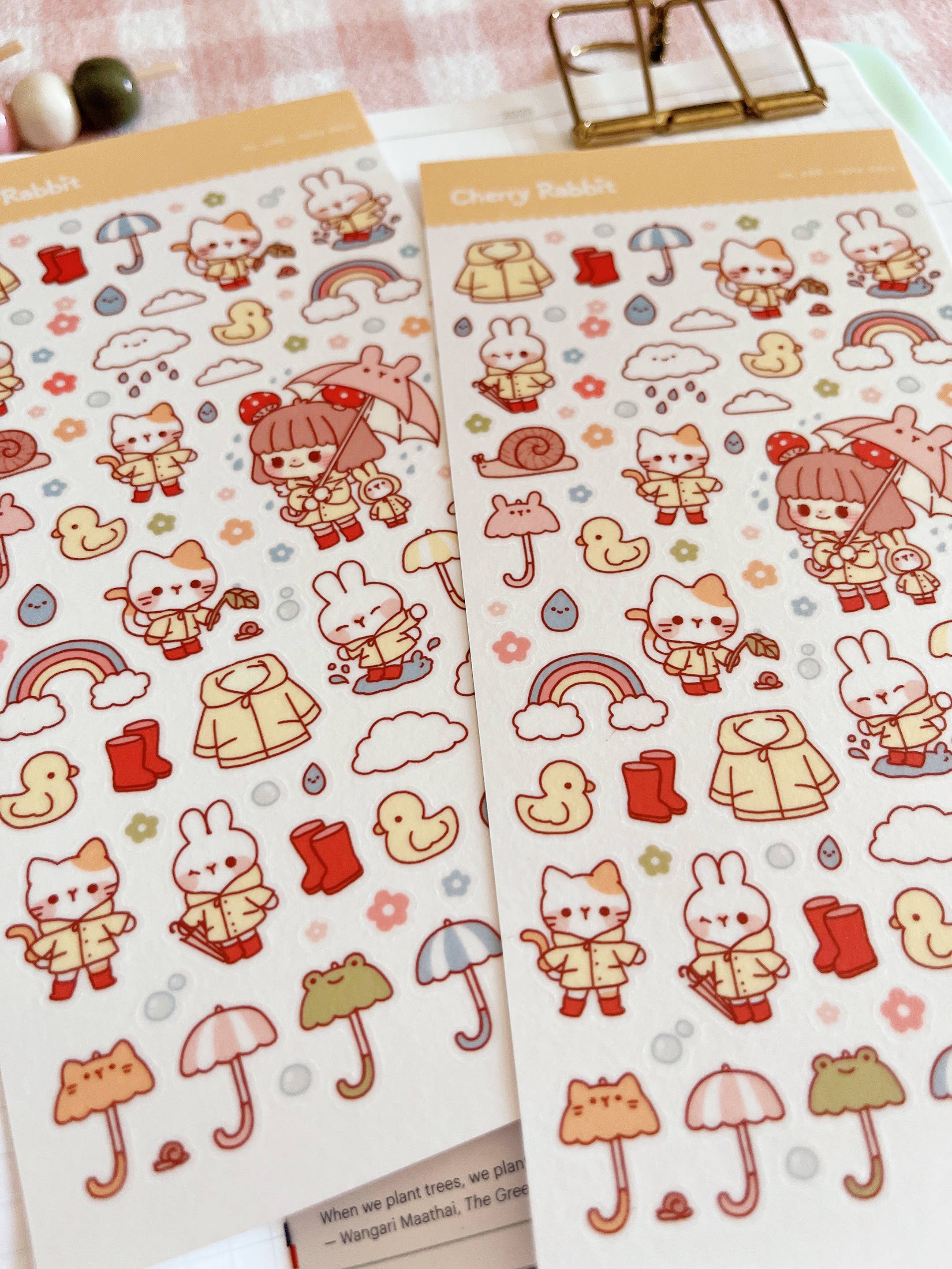 Rainy Days Sticker Sheet no.039 by Cherry Rabbit | Papertail Fox