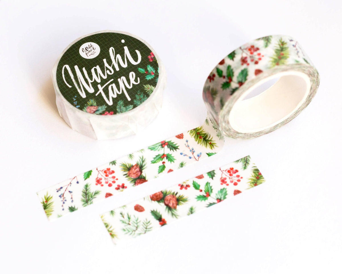Christmas Foliage Washi Tape by Wild Pencil Studio | Papertail Fox