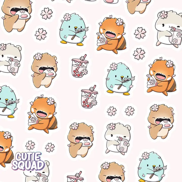 Sakura Season Sticker Sheet | CutieSquad