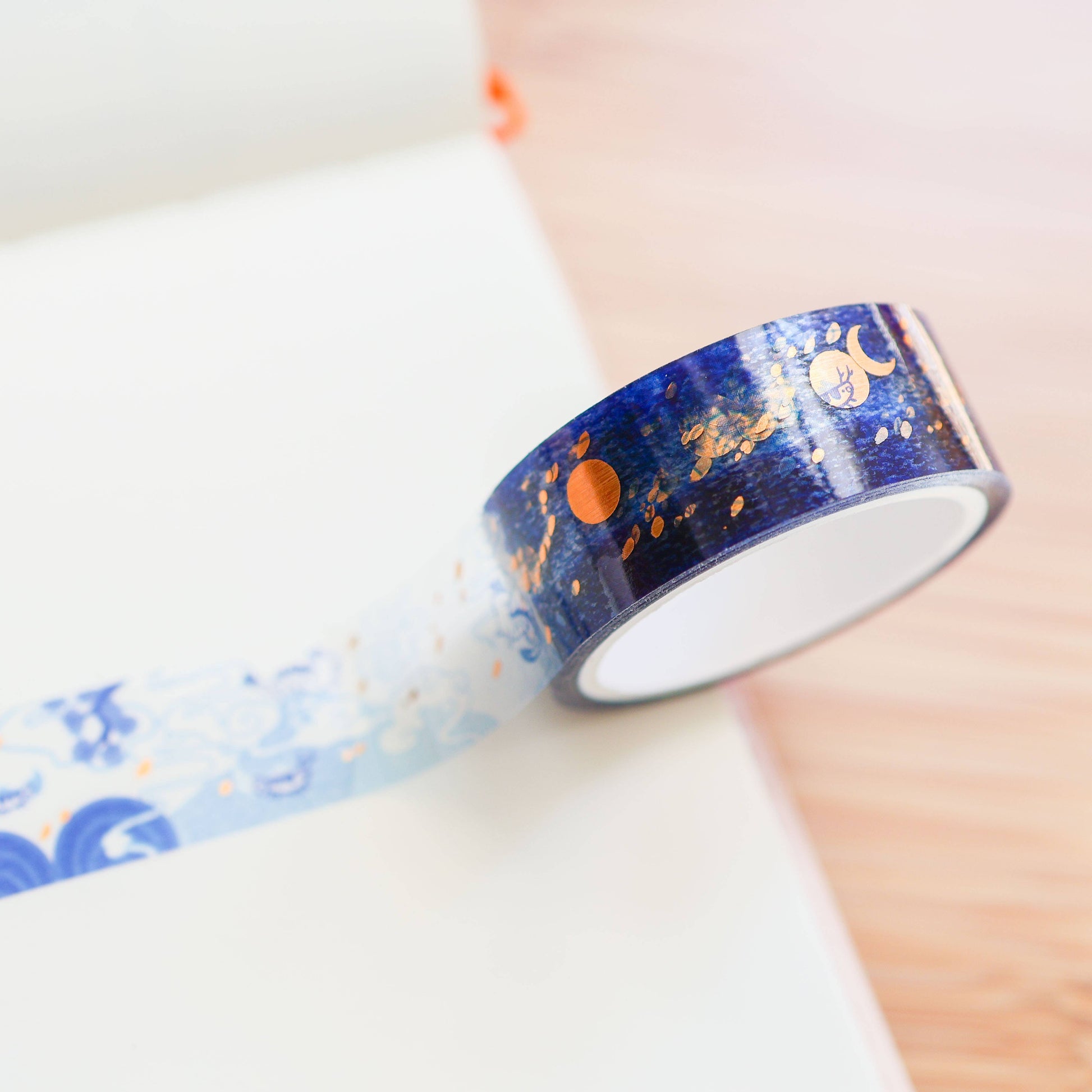 Blue Shragon and Drimpy Foil Clear PET Tape by Thousand Skies | Papertail Fox