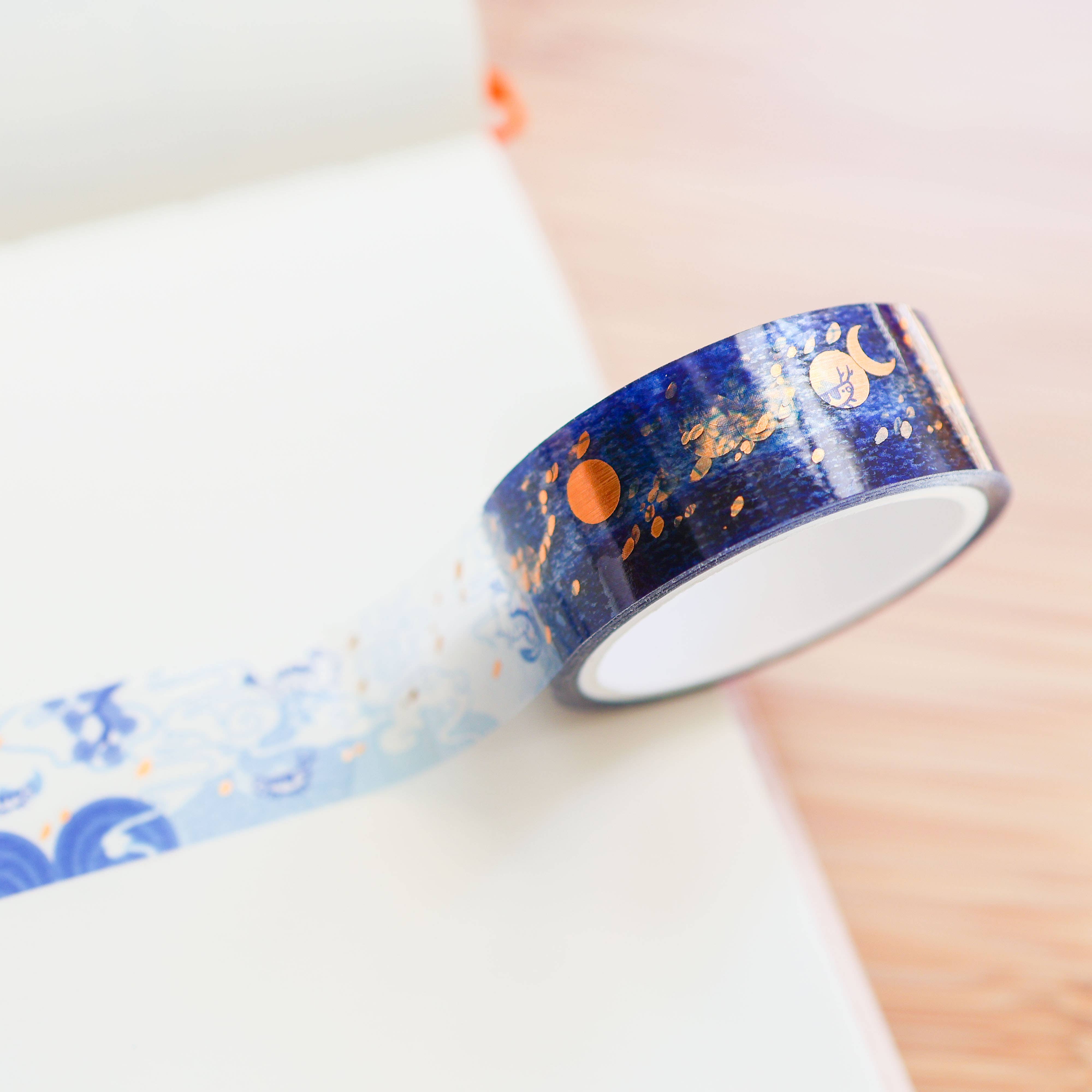 Blue Shragon and Drimpy Foil Clear PET Tape by Thousand Skies | Papertail Fox