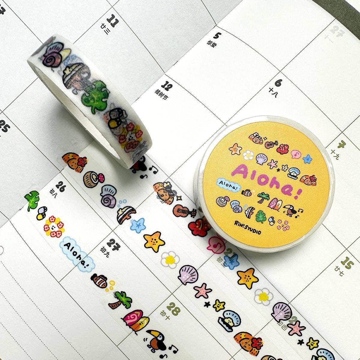 Aloha Mini Washi Tape by RiN! Studio | Papertail Fox