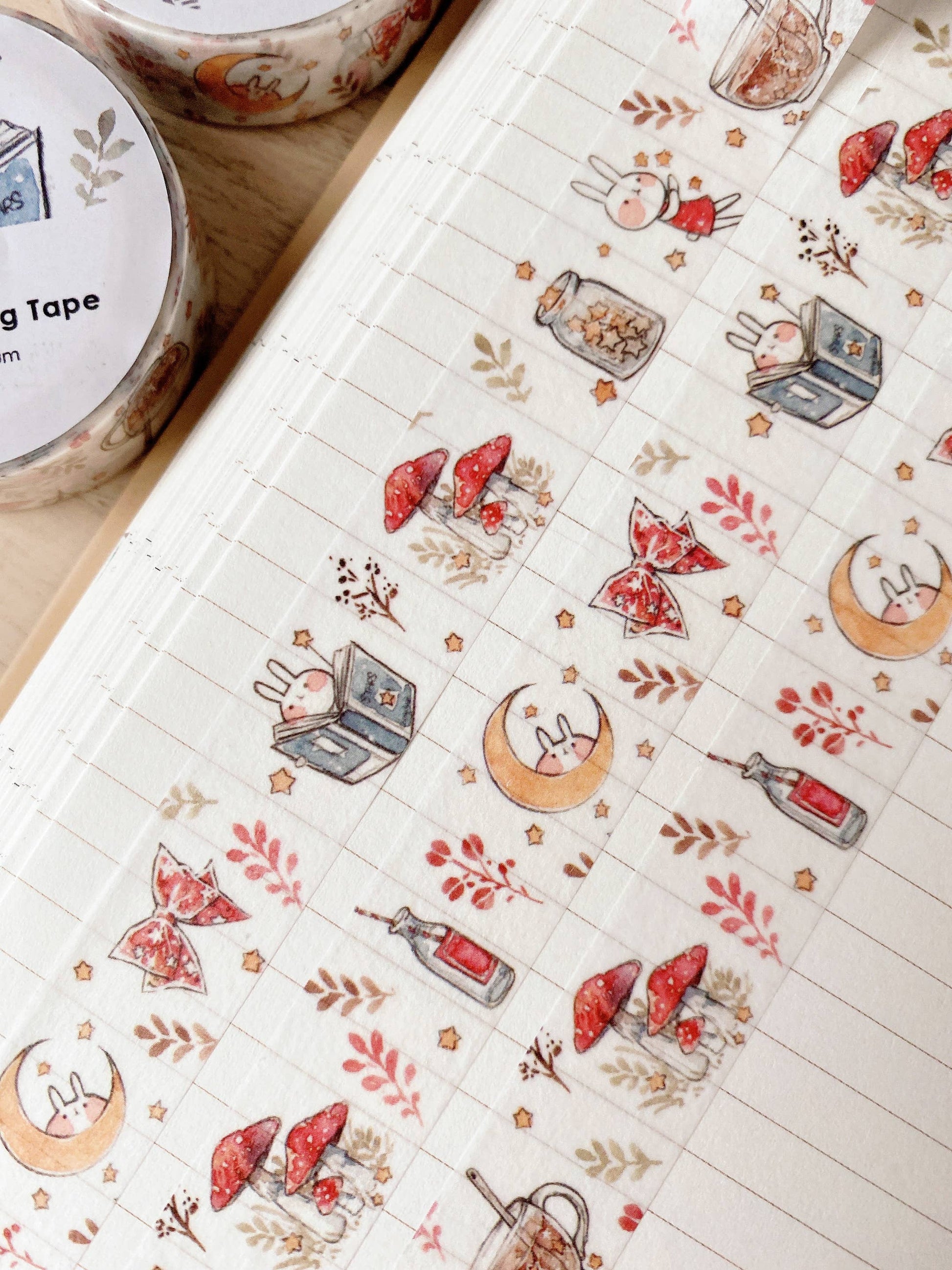 Mushroom & Rabbit Washi Tape by Cherry Rabbit | Papertail Fox