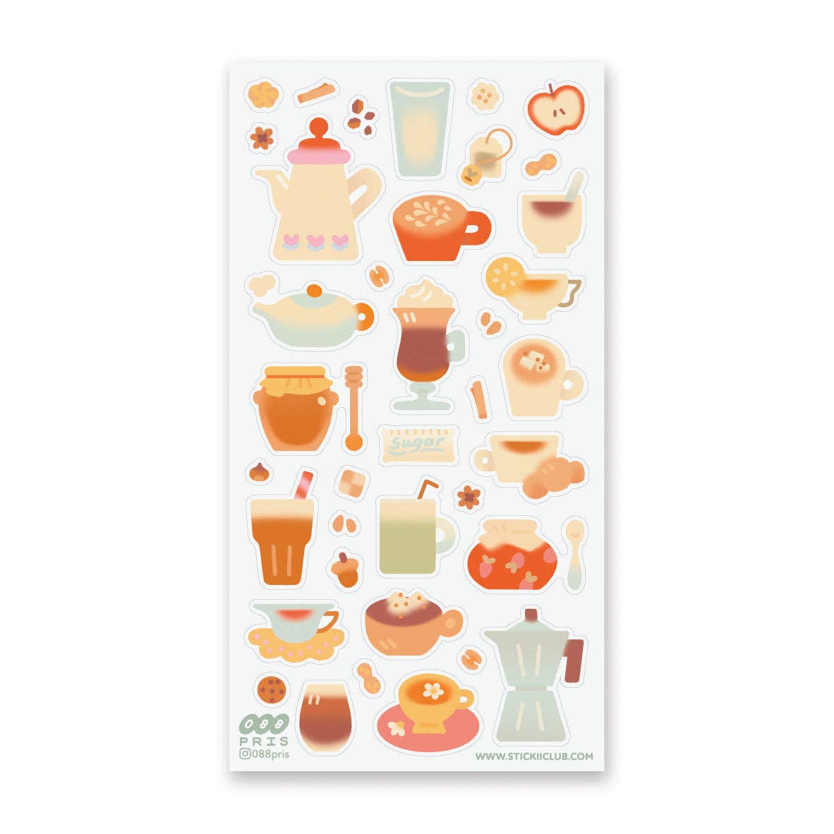 Brewed With Love Sticker Sheet by Stickii | Papertail Fox