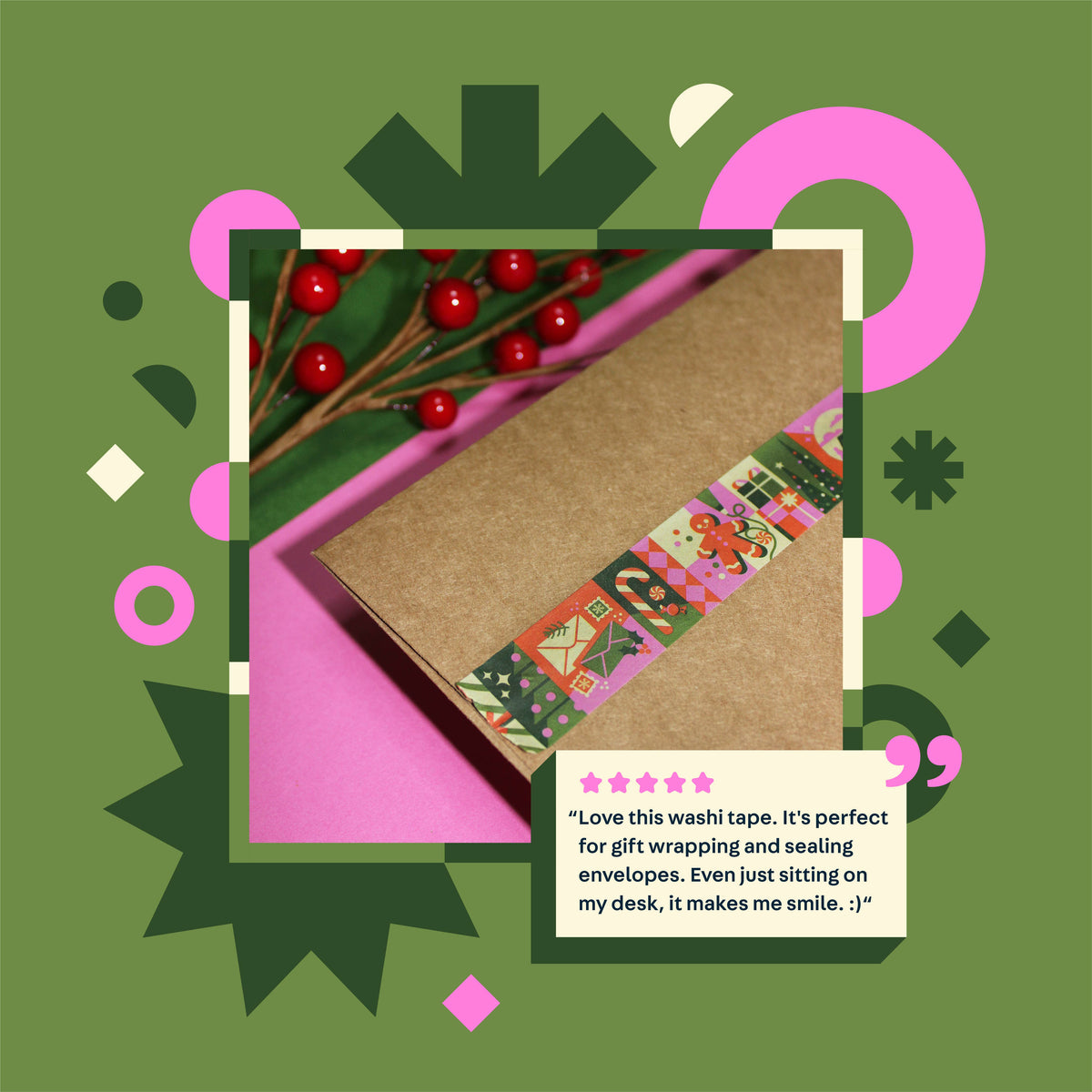 Jolly Holiday Washi Tape | New Heights Studio