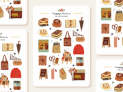 Rainy Bookshop Sticker Sheet by Och Monika | Papertail Fox