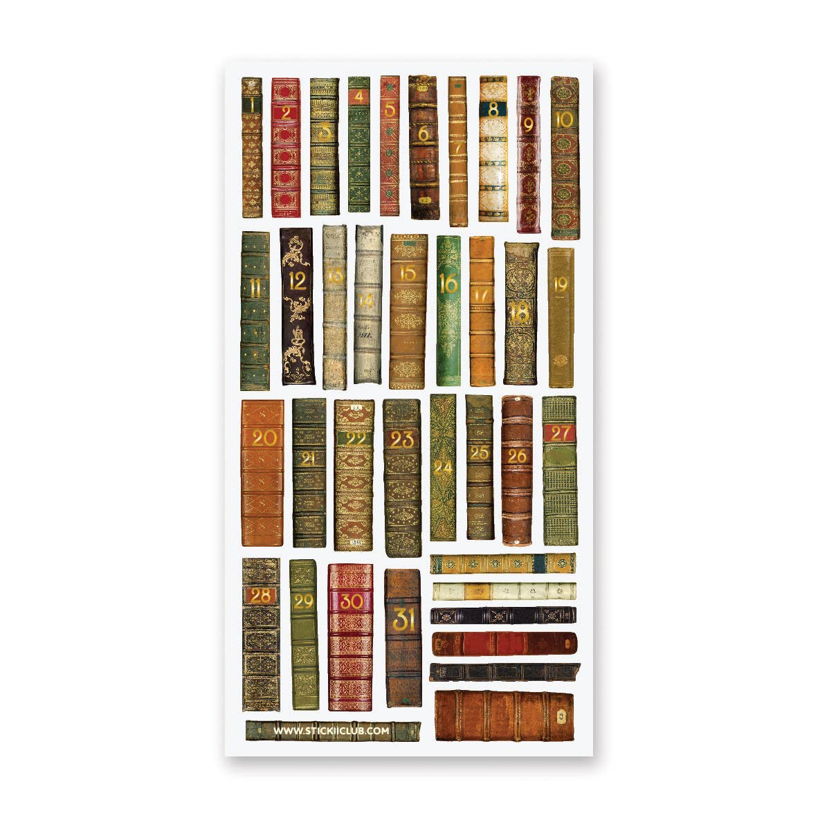 Gilded Books Sticker Sheet by Stickii | Papertail Fox