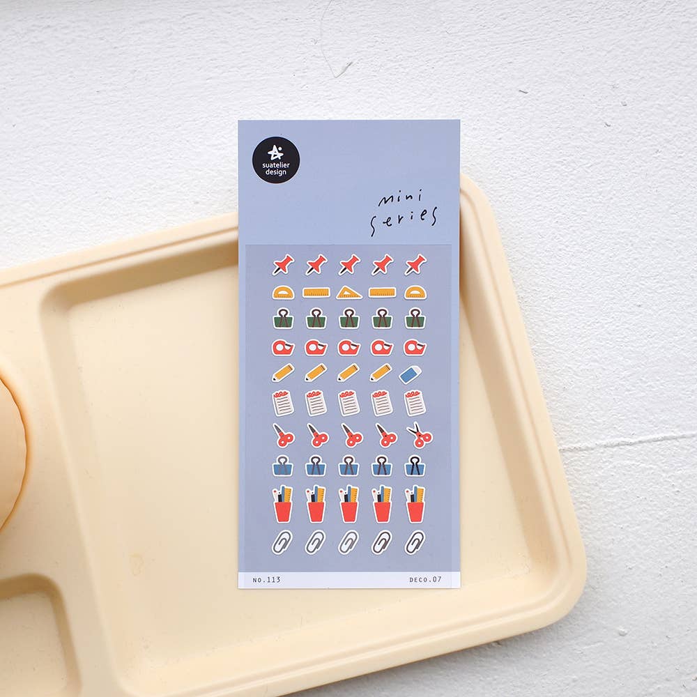 Desk Supplies Mini Sticker Sheet by Suatelier