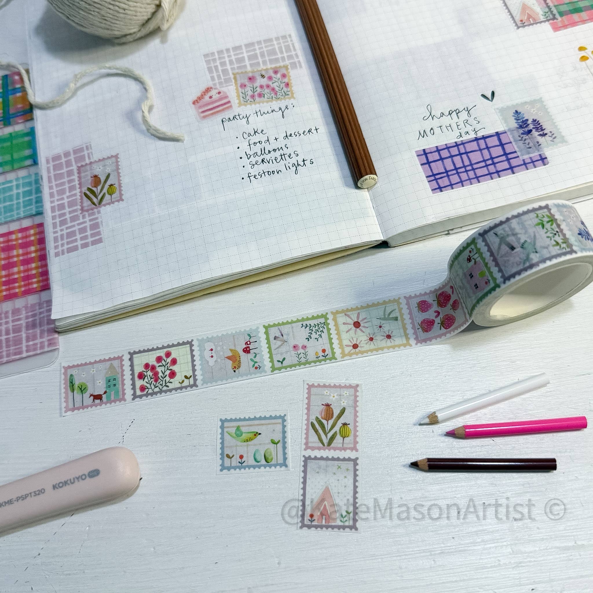 Little Stamps Washi Tape | Kate Mason Artist