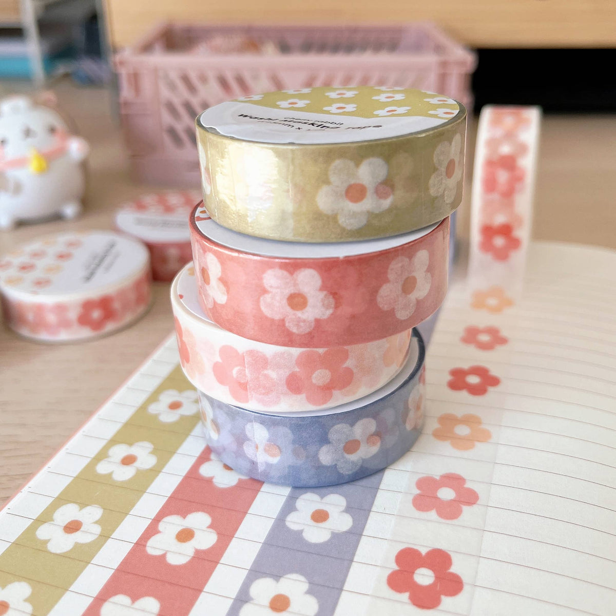 Pastel Daisies Washi Tape by Cherry Rabbit | Papertail Fox