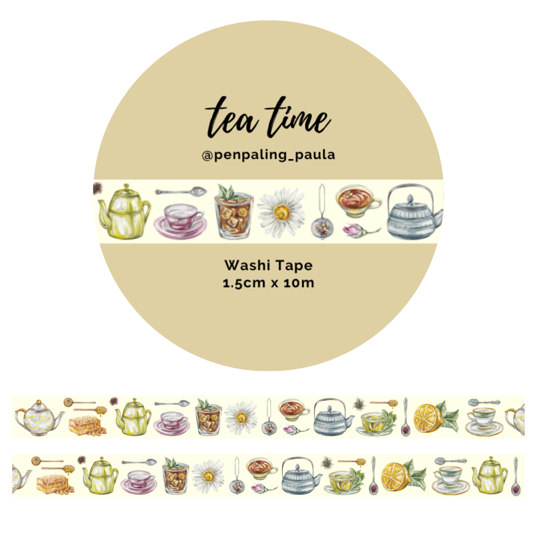 Tea Time Washi Tape by Penpaling Paula | Papertail Fox