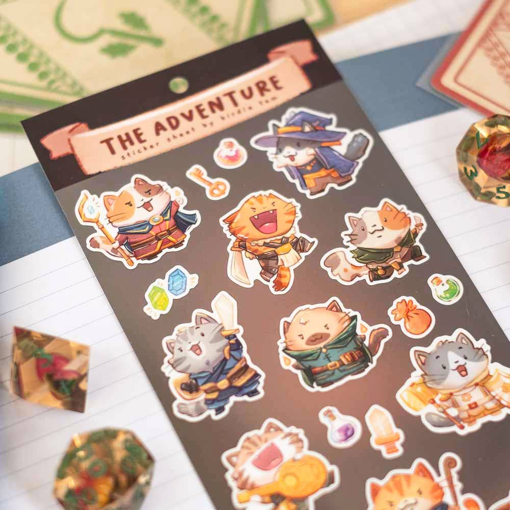 Adventure Sticker Sheet by Birdie Tam | Papertail Fox