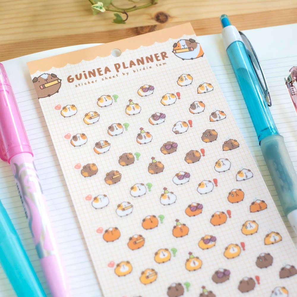 Guinea Pig Planner Sticker Sheet by Birdie Tam | Papertail Fox