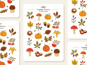 Autumn Treasures Sticker Sheet by Och Monika | Papertail Fox