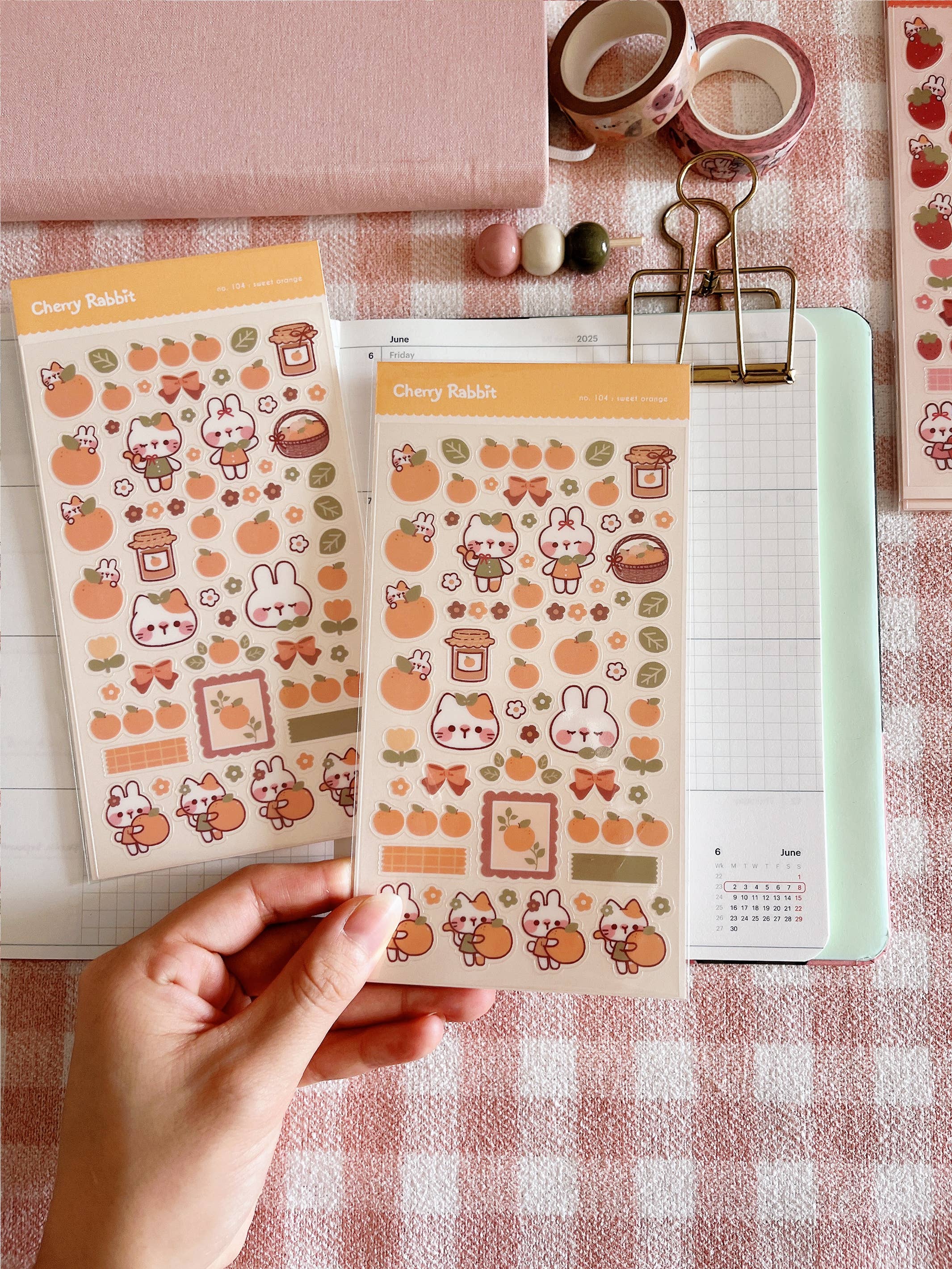 Sweet Orange Sticker Sheet no.104 by Cherry Rabbit | Papertail Fox