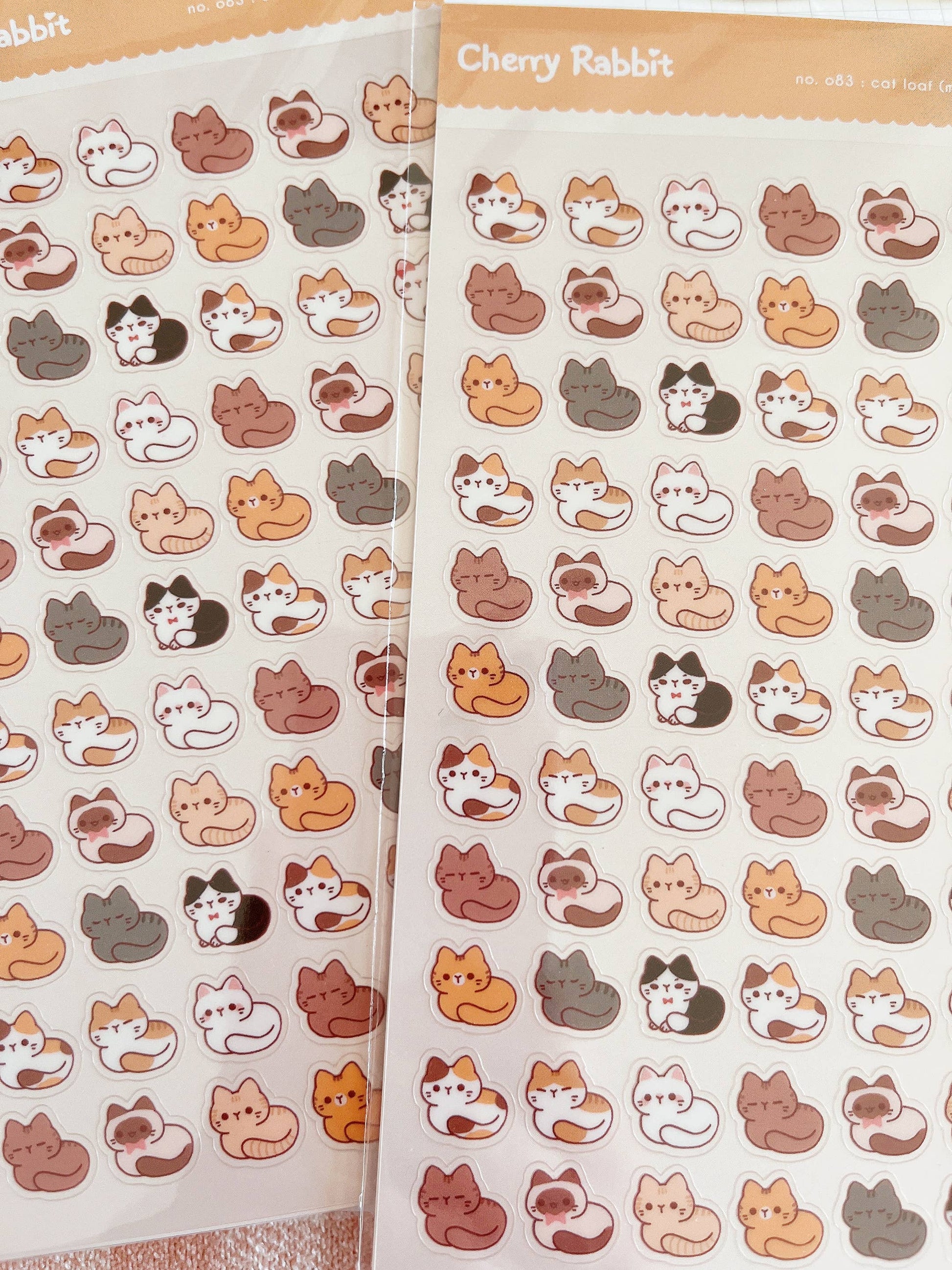 Cat Loafs Mini Sticker Sheet no.083 (ver. 2) by Cherry Rabbit | Papertail Fox