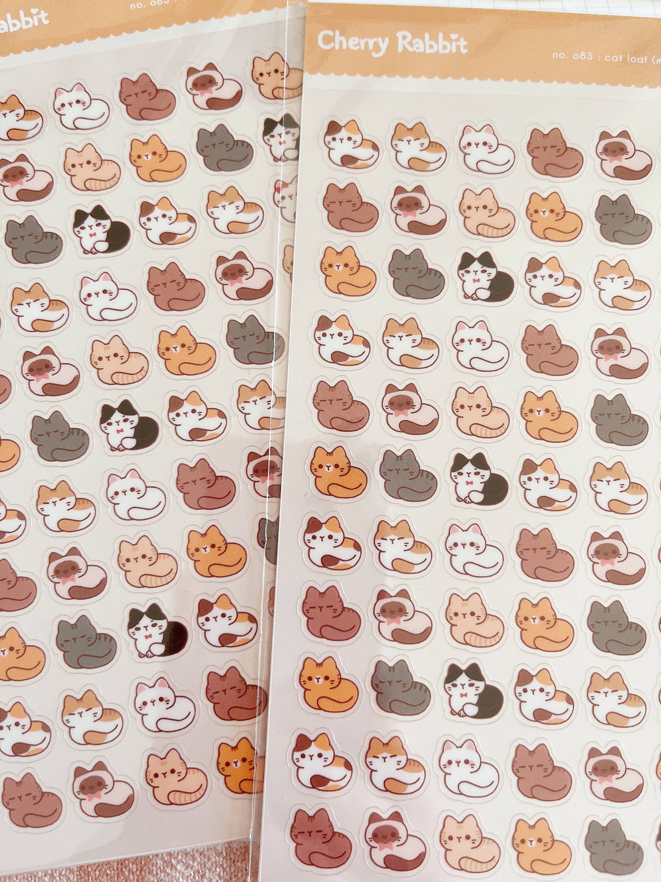 Cat Loafs Mini Sticker Sheet no.083 (ver. 2) by Cherry Rabbit | Papertail Fox