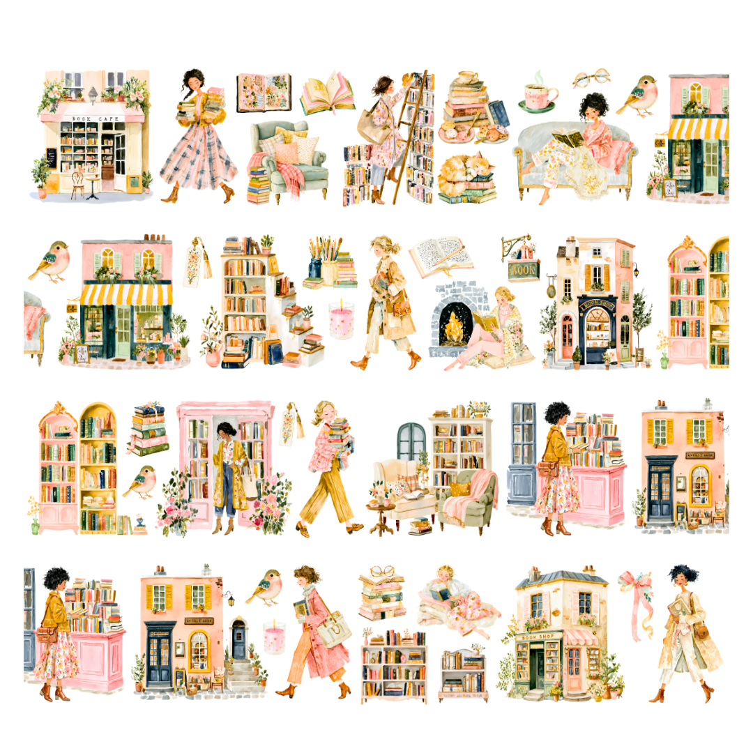 Fall Bookish Pre-Cut PET Tape by Penpaling Paula | Papertail Fox