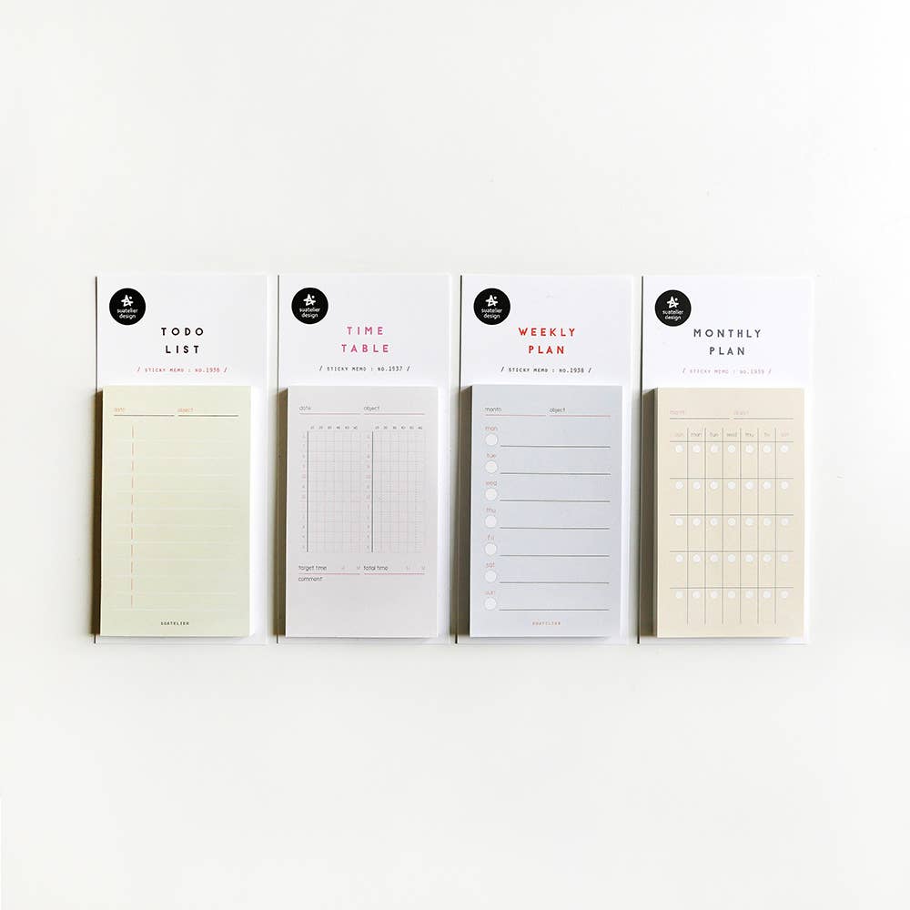 Monthly Plan Sticky Memo Pad by Suatelier