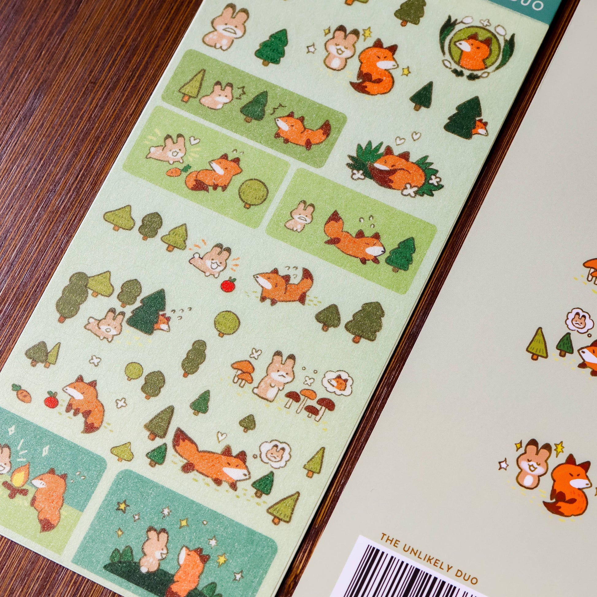 Unlikely Duo Washi Sticker Sheet by Thousand Skies | Papertail Fox