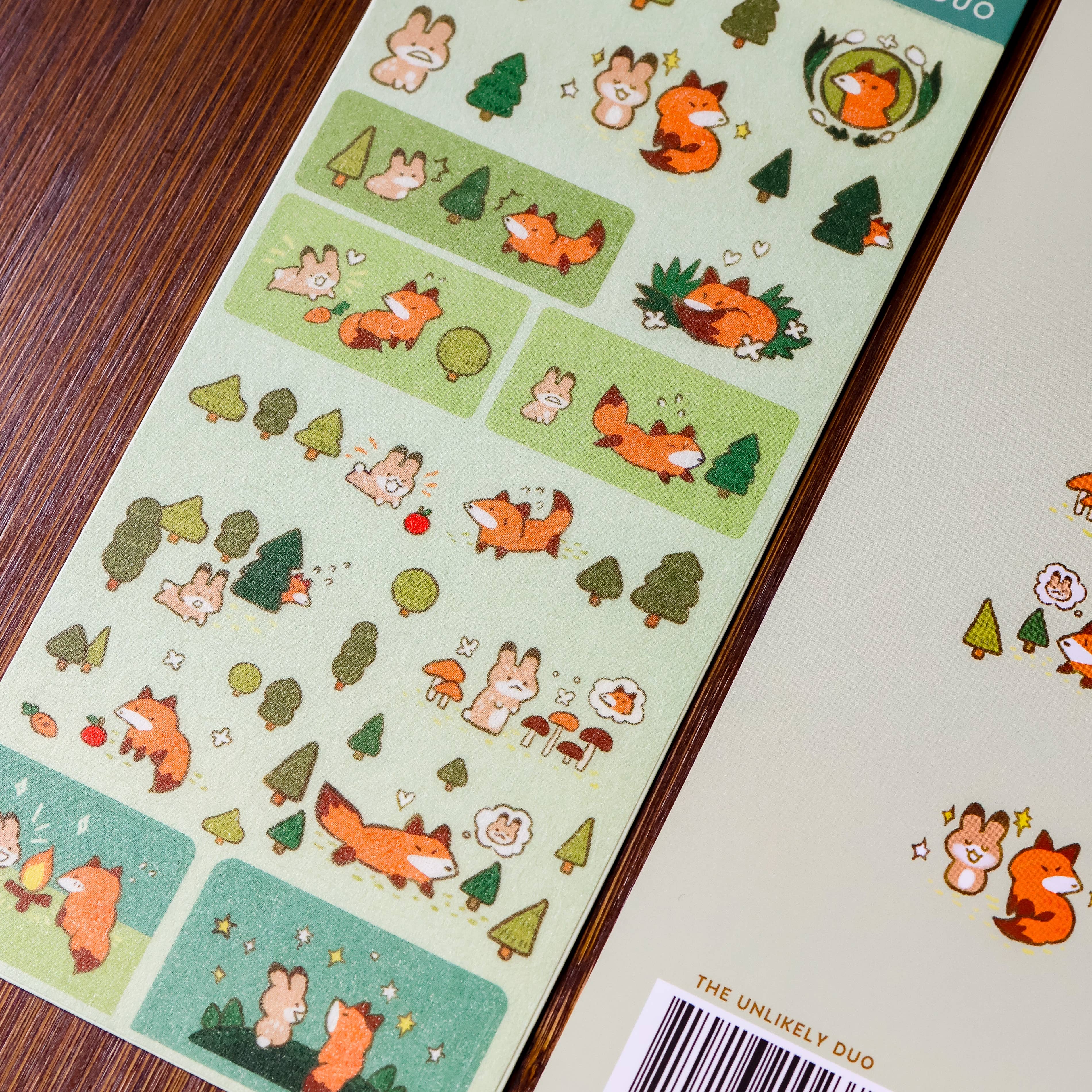 Unlikely Duo Washi Sticker Sheet by Thousand Skies | Papertail Fox