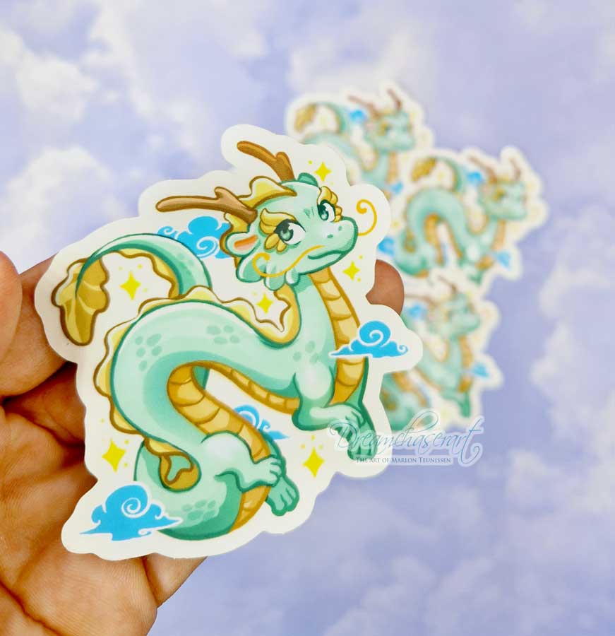 Clear vinyl ( transparent)  Dragon sticker