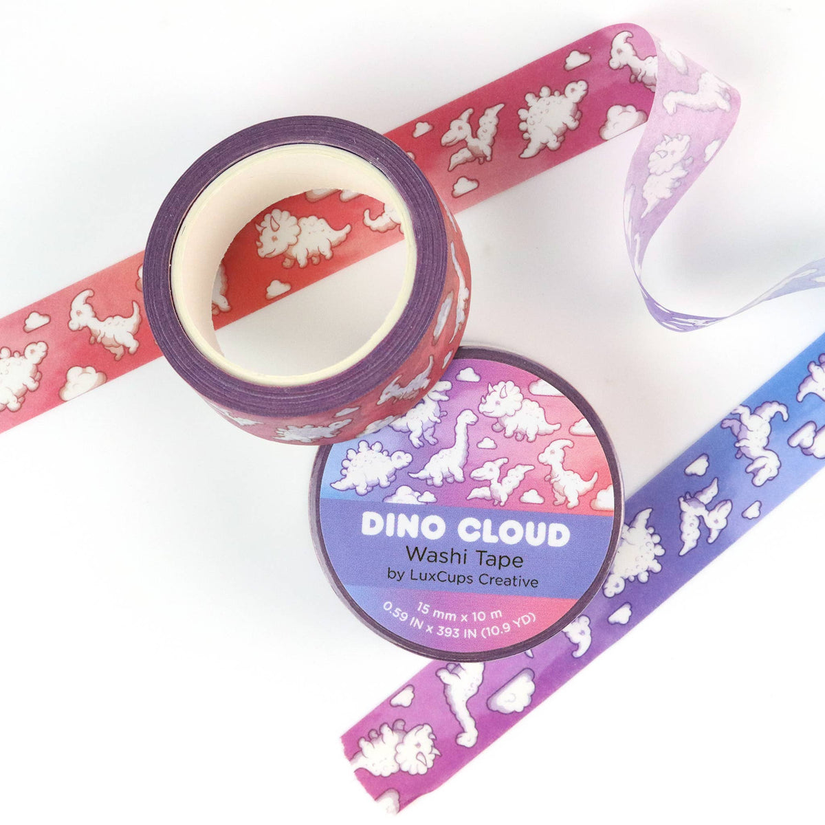 Dino Cloud Washi Tape | LuxCups Creative