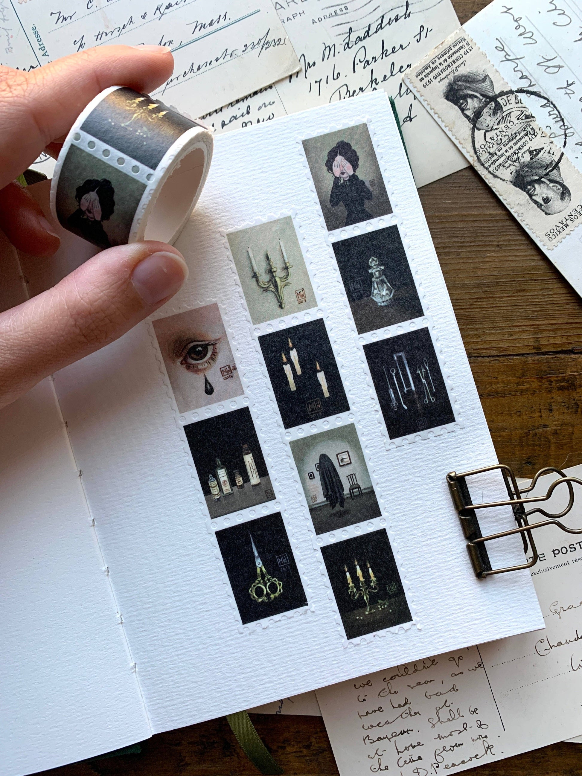 Haunted Victorian Manor Stamp Washi Tape by The Creeping Moon | Papertail Fox