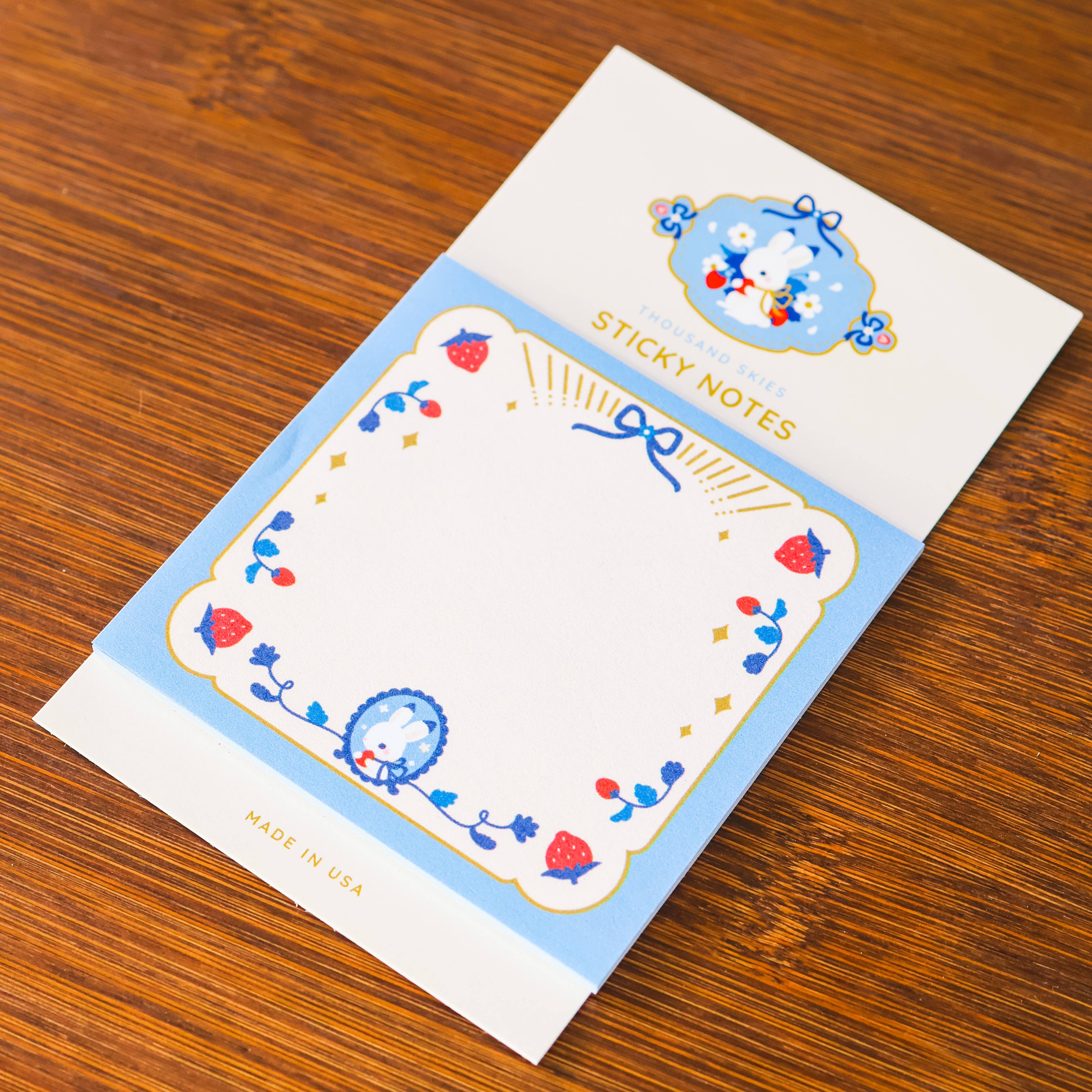 Golden Bunny Sticky Notes by Thousand Skies | Papertail Fox