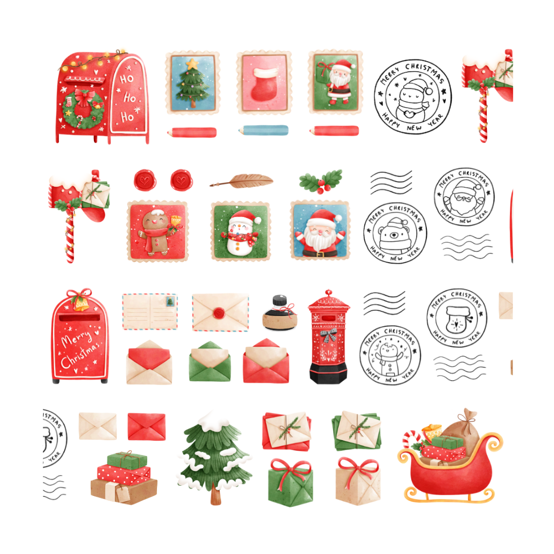 Christmas Mail Pre-Cut PET Tape | Penpaling Paula - Papertail Fox