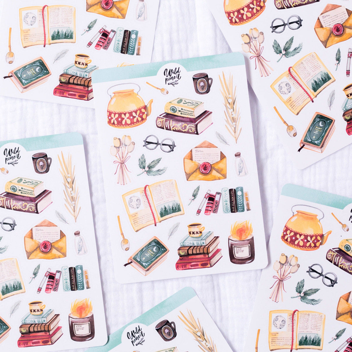 Library Sticker Sheet | Wild Pencil Studio