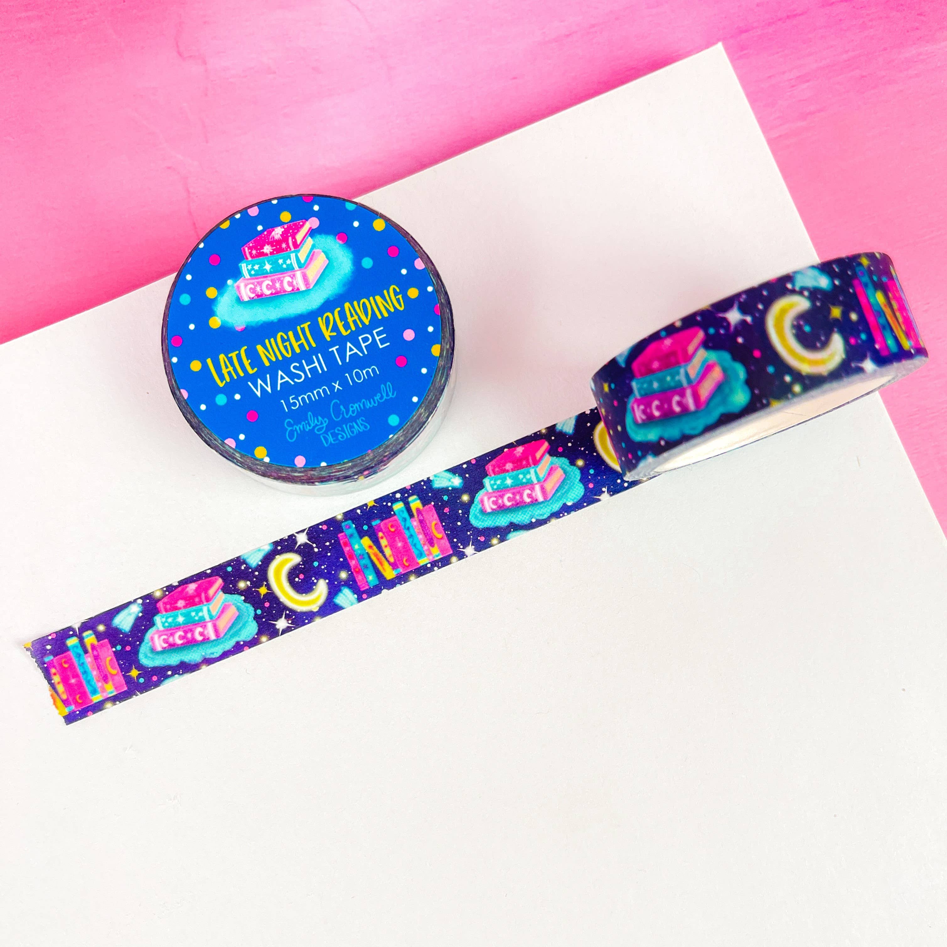 Late Night Reading Washi Tape | Emily Cromwell Designs