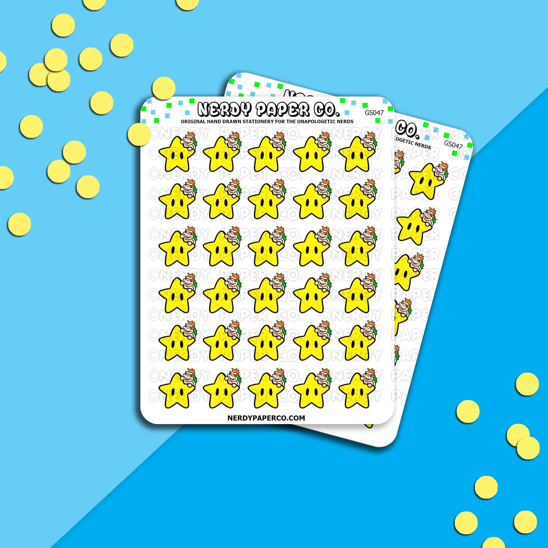 BOSS LEVEL STARS - Hand Drawn Planner Stickers - GS047