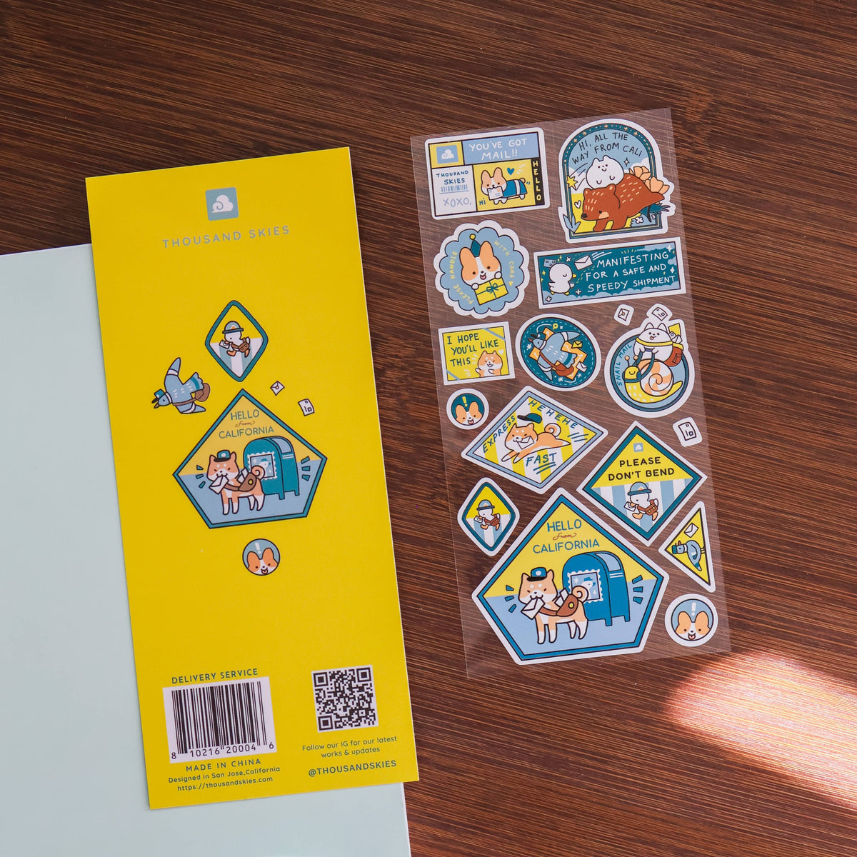 Delivery Service Clear Sticker Sheet by Thousand Skies | Papertail Fox