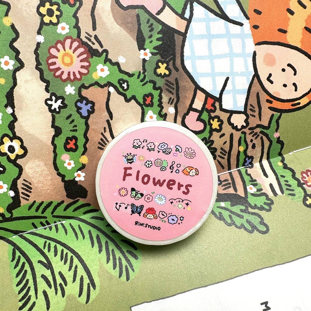 Flower Mini Washi Tape by RiN! Studio | Papertail Fox