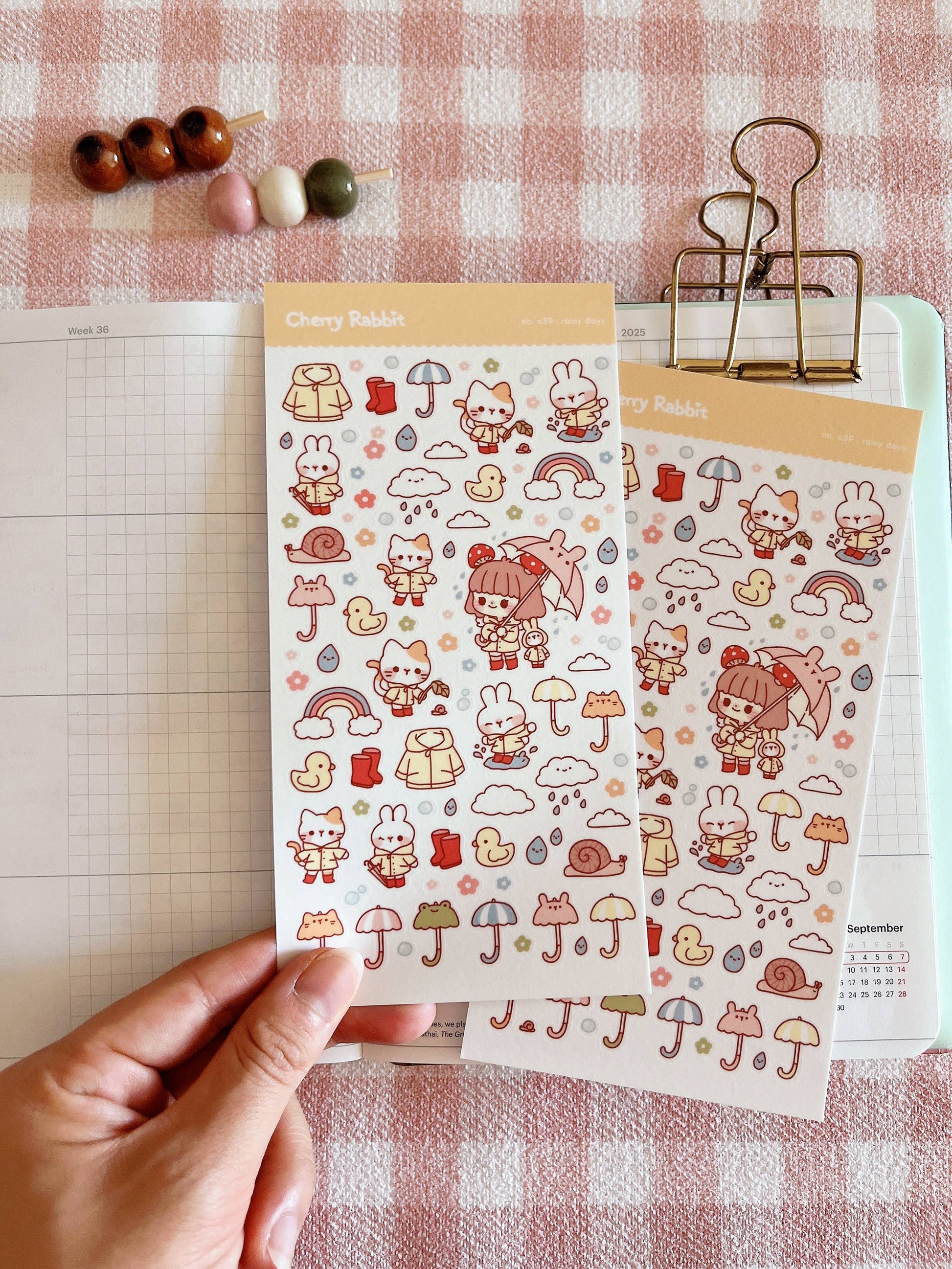 Rainy Days Sticker Sheet no.039 by Cherry Rabbit | Papertail Fox