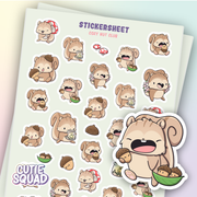 Cozy Nut Club Sticker Sheet by CutieSquad | Papertail Fox