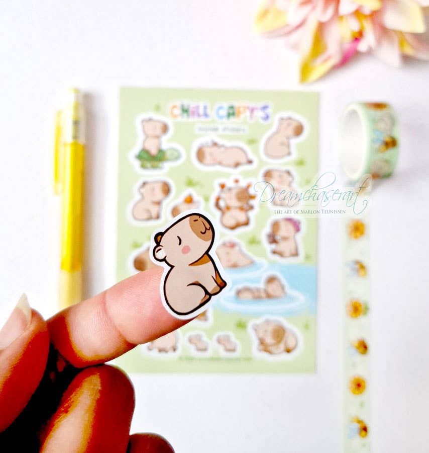 Chill Capy Sticker sheet