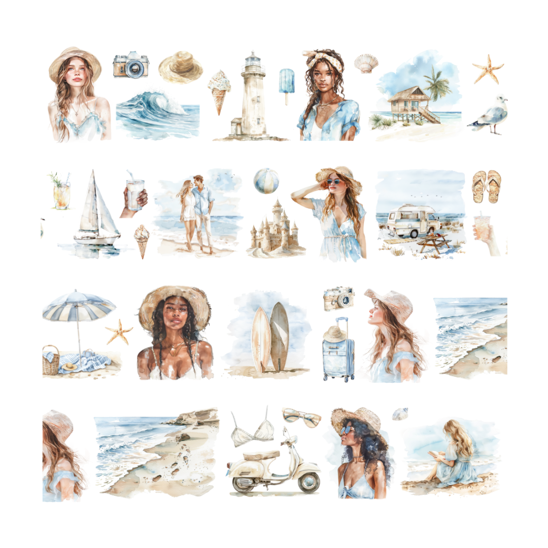 Summer Day Pre-Cut PET Tape | Penpaling Paula - Papertail Fox