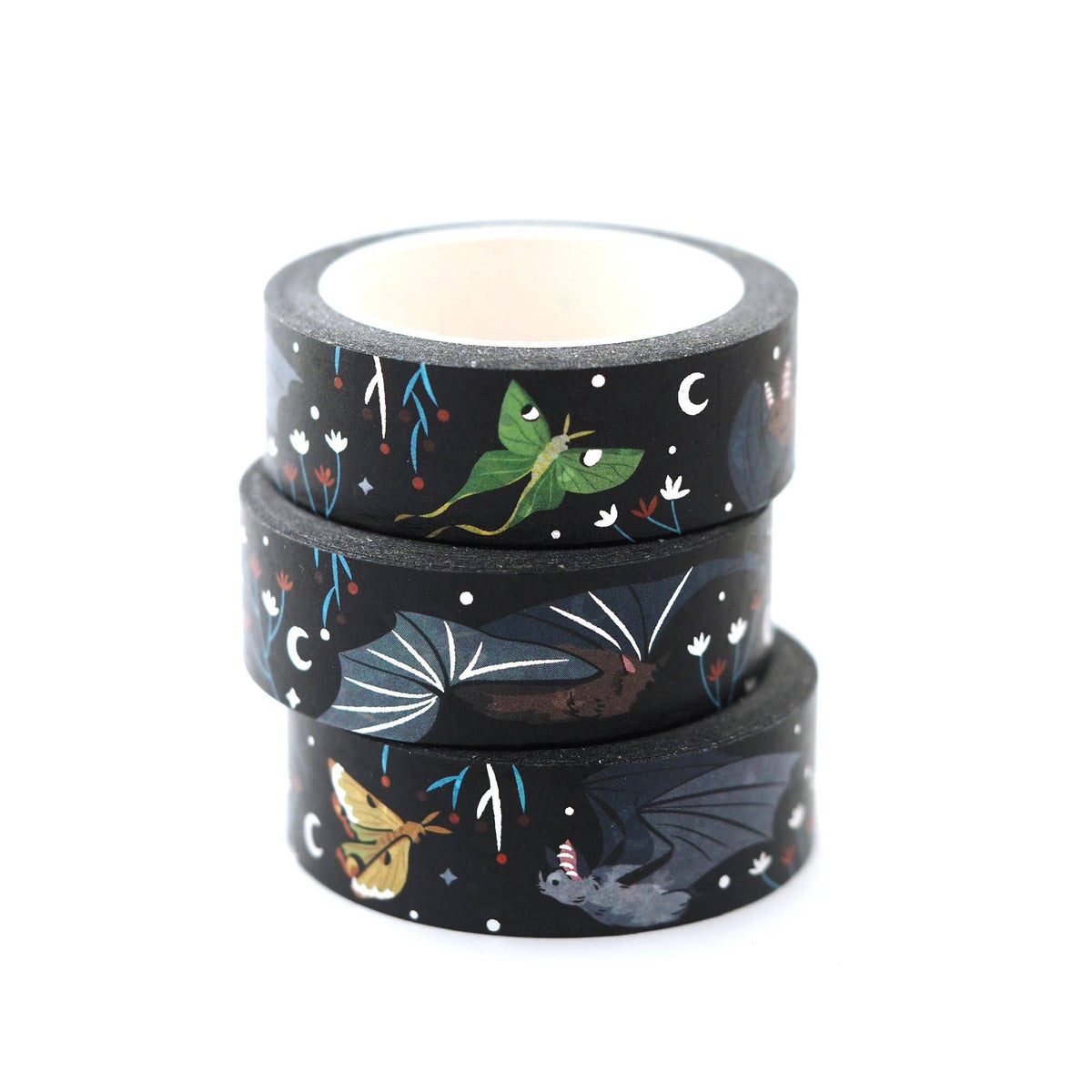 Bats & Moths Single Roll Washi Tape by Shoal | Papertail Fox