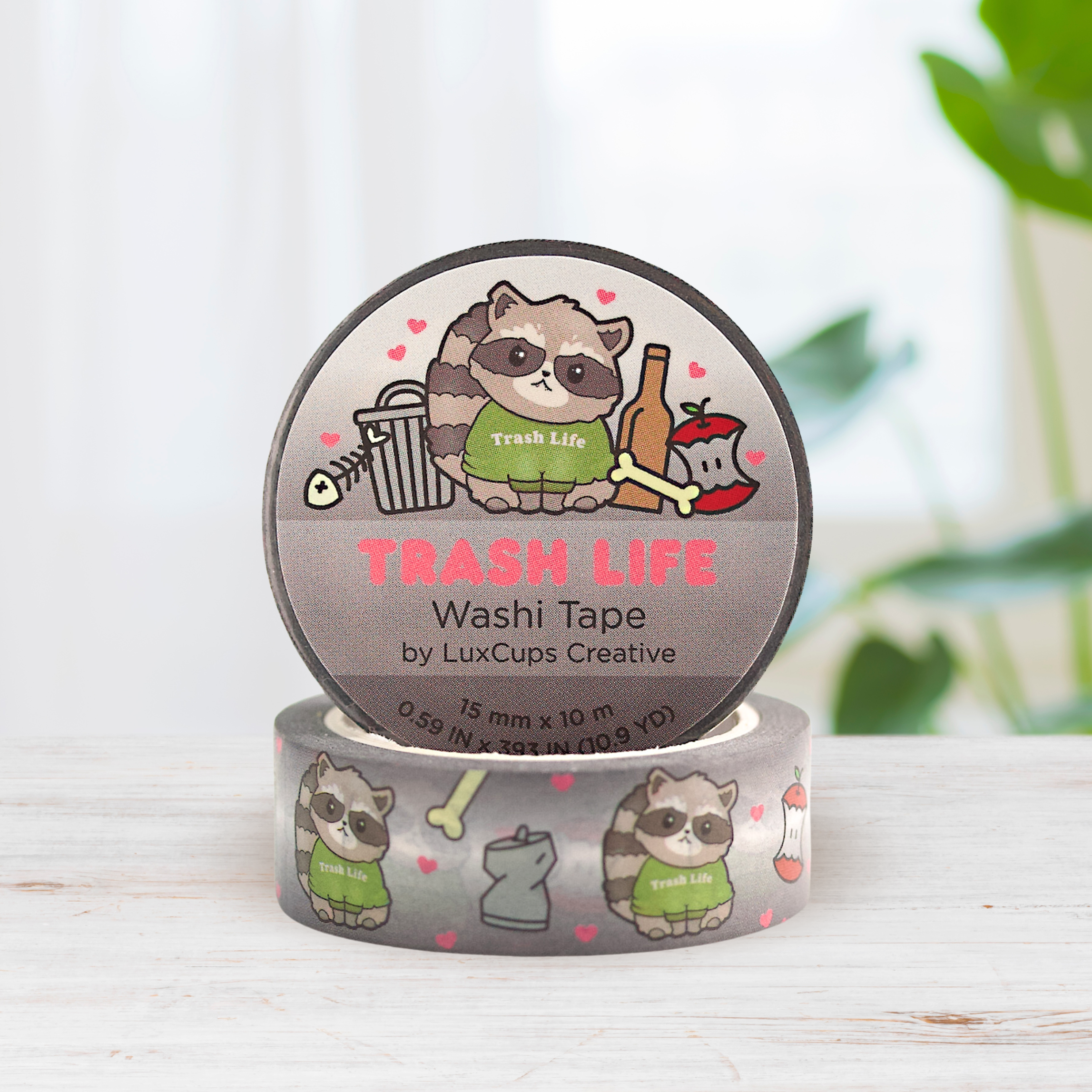 Trash Life Washi Tape by LuxCups Creative | Papertail Fox