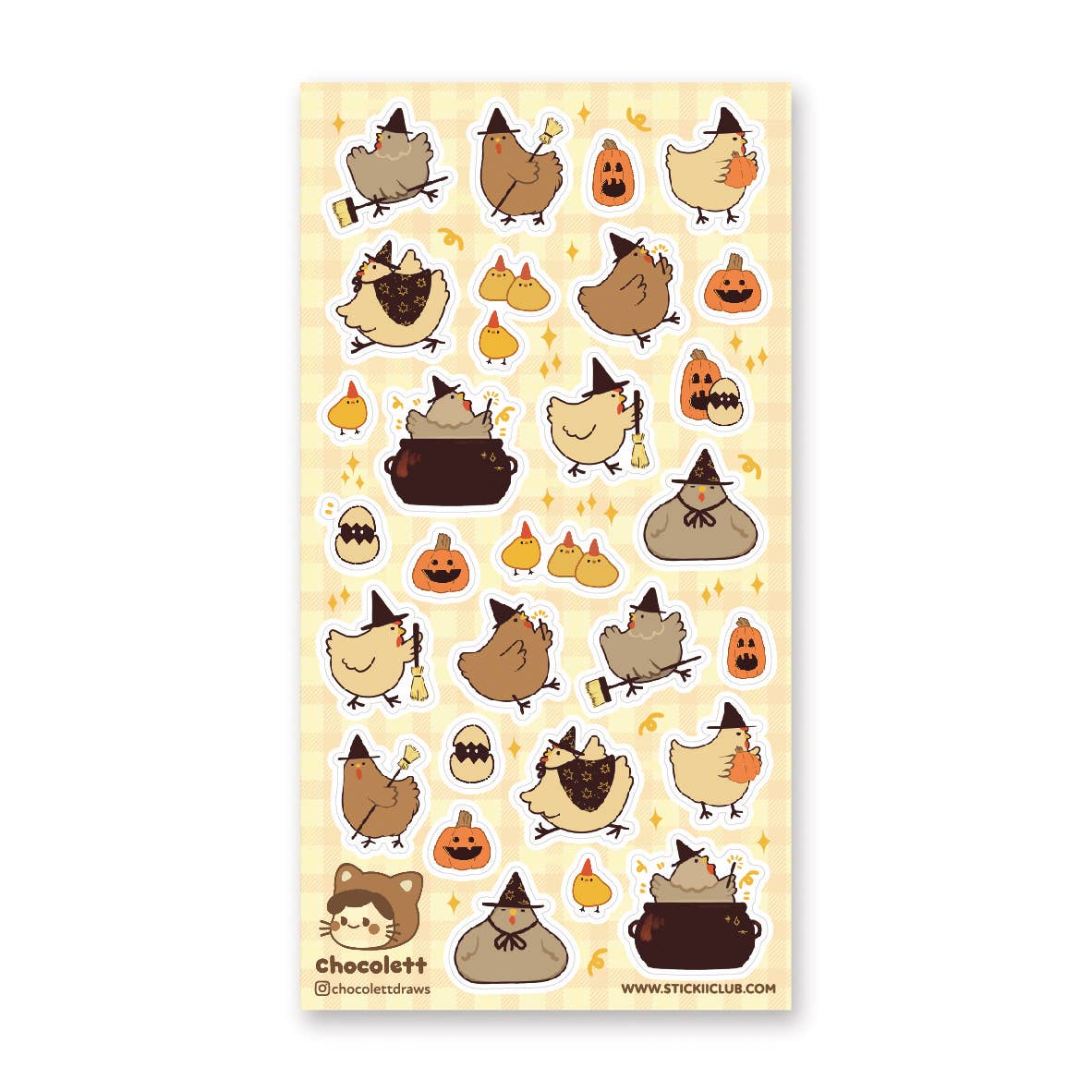 Bewitching Chickens Sticker Sheet by Stickii | Papertail Fox