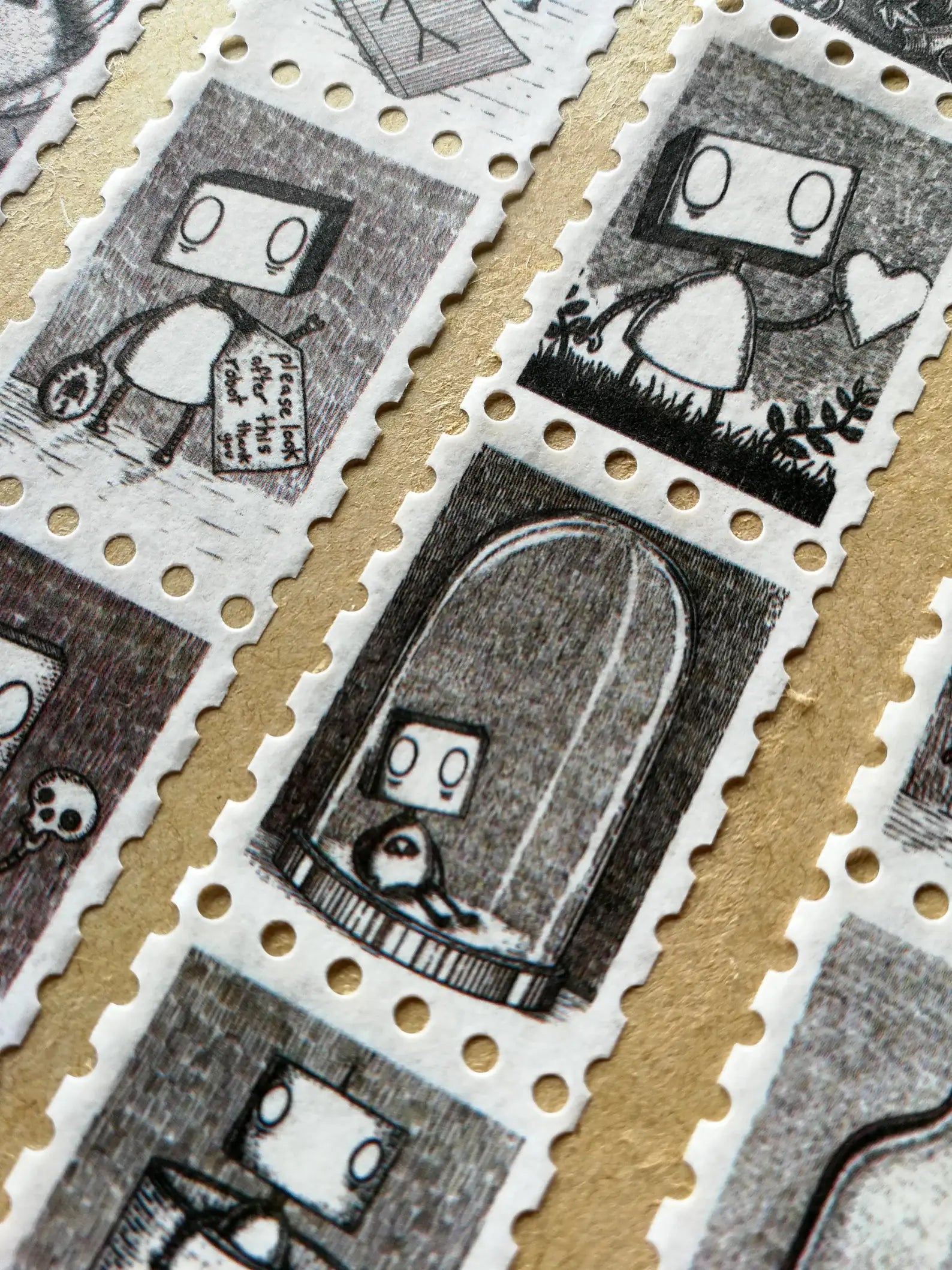 Robot Stamps Washi Tape by Jon Turner | Papertail Fox