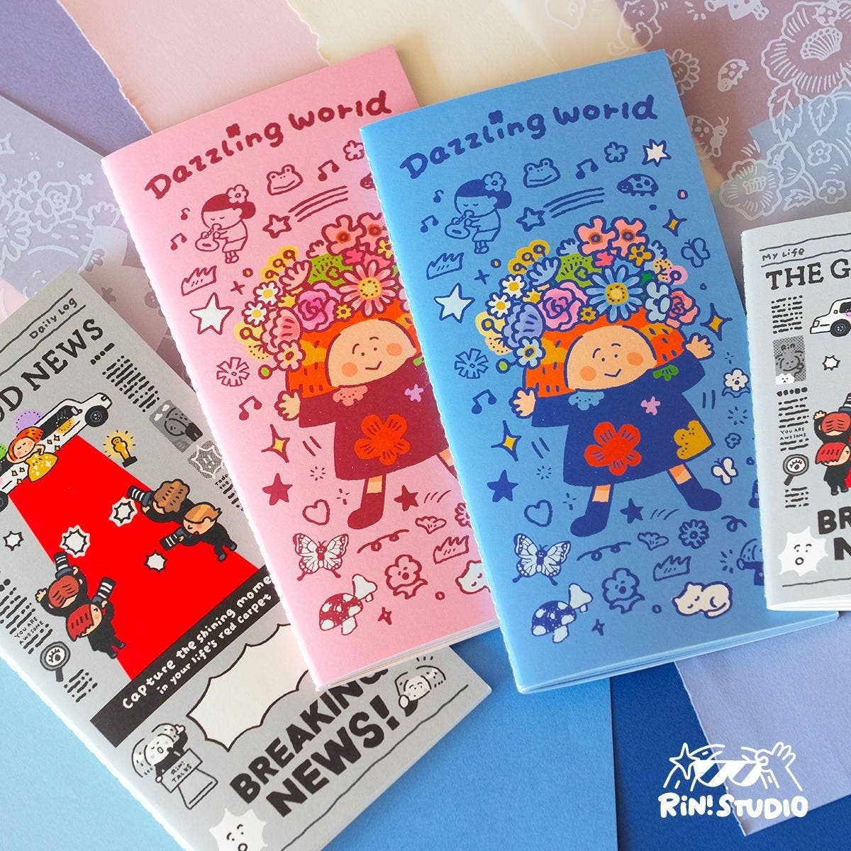 Dazzling World Traveler's Notebook Insert by RiN! Studio | Papertail Fox