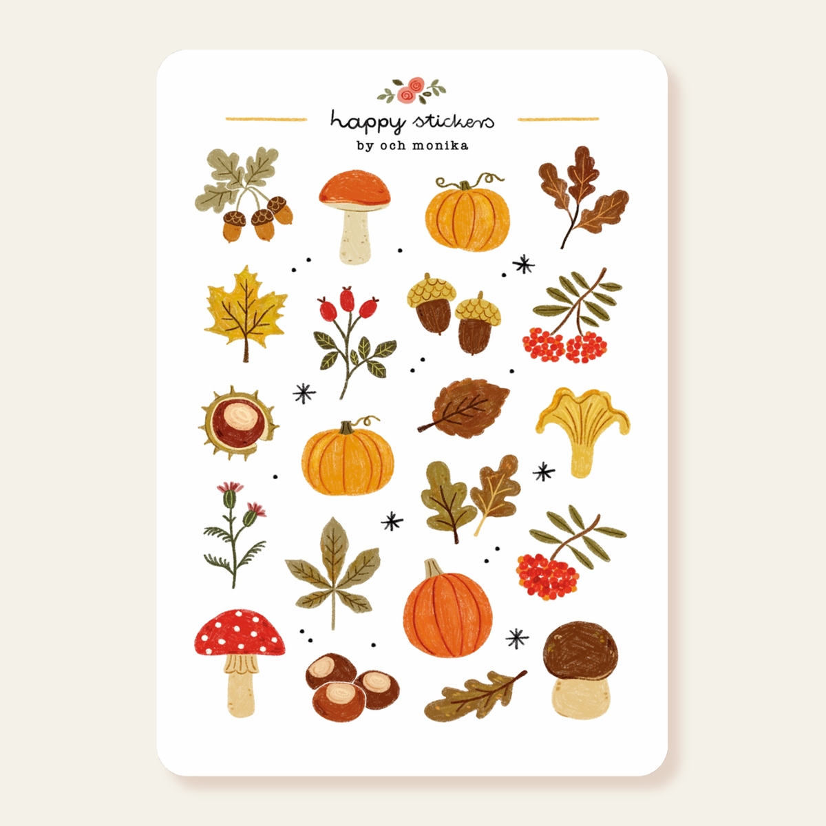 Autumn Treasures Sticker Sheet | Och Monika