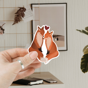 Foxes in Love Vinyl Sticker | Tilda & Theo
