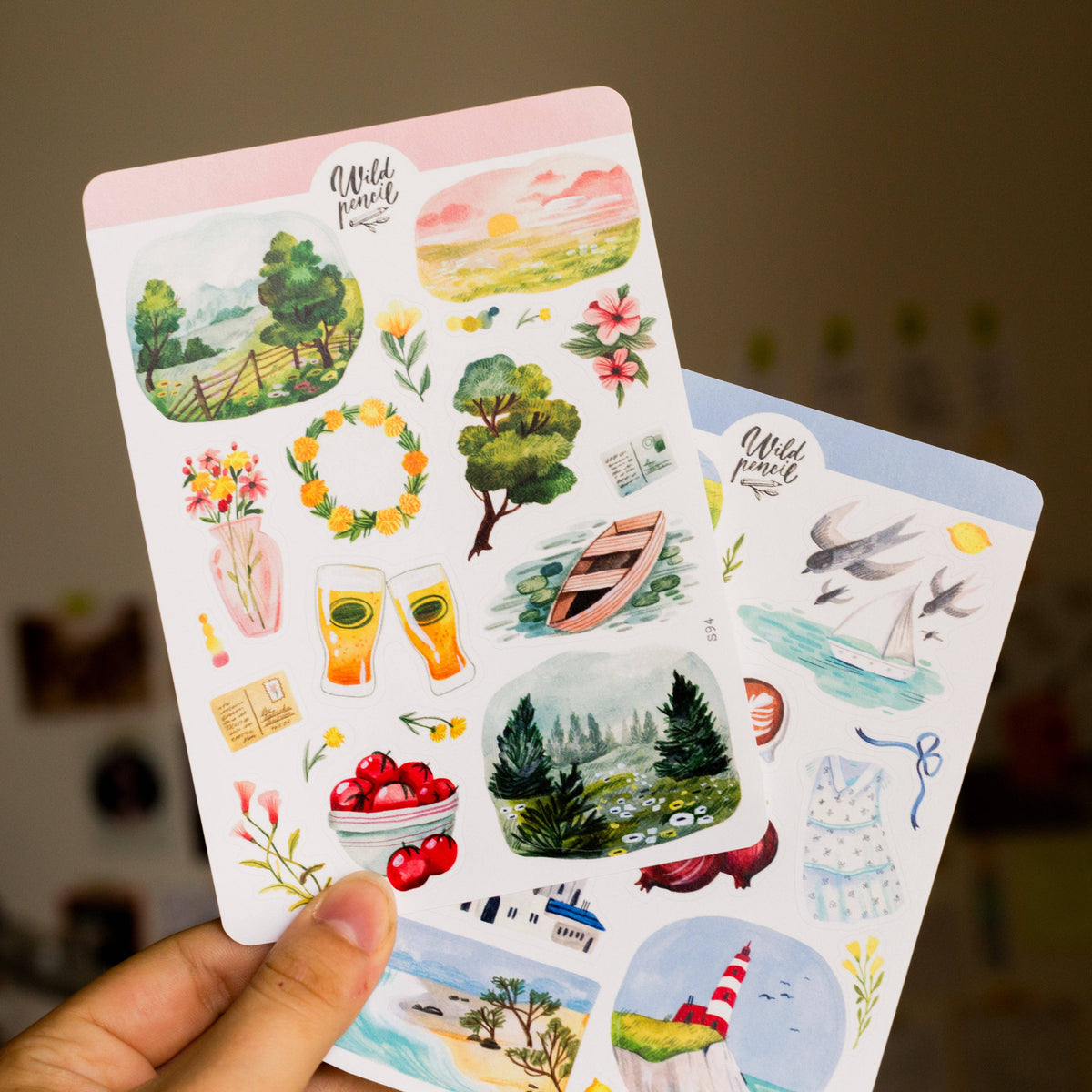 Summer in Nature Sticker Sheet | Wild Pencil Studio
