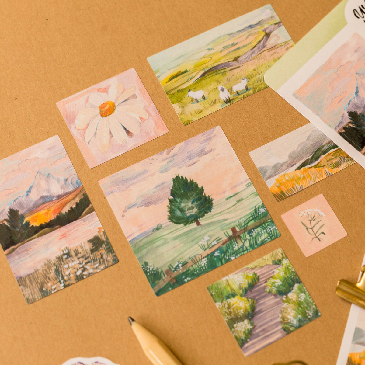 Sunrise Landscapes Sticker Sheet | Wild Pencil Studio
