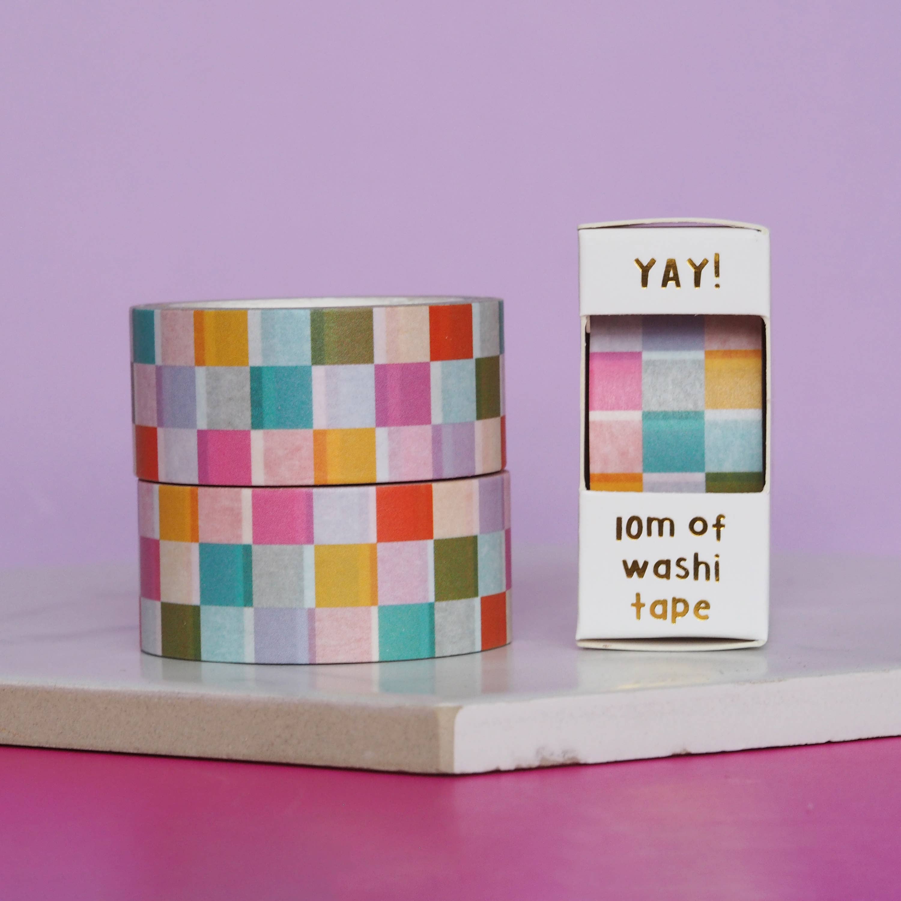 Bright Checkerboard Washi Tape | Nutmeg and Arlo
